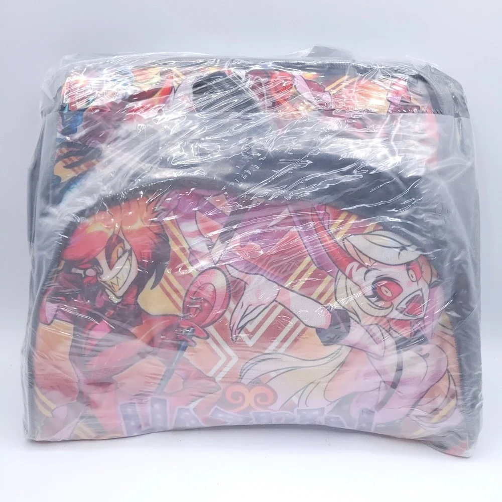 Hazbin Hotel Backpack Multi Character Spell Out Day Pack 16 x 11 x 4.5 Inches